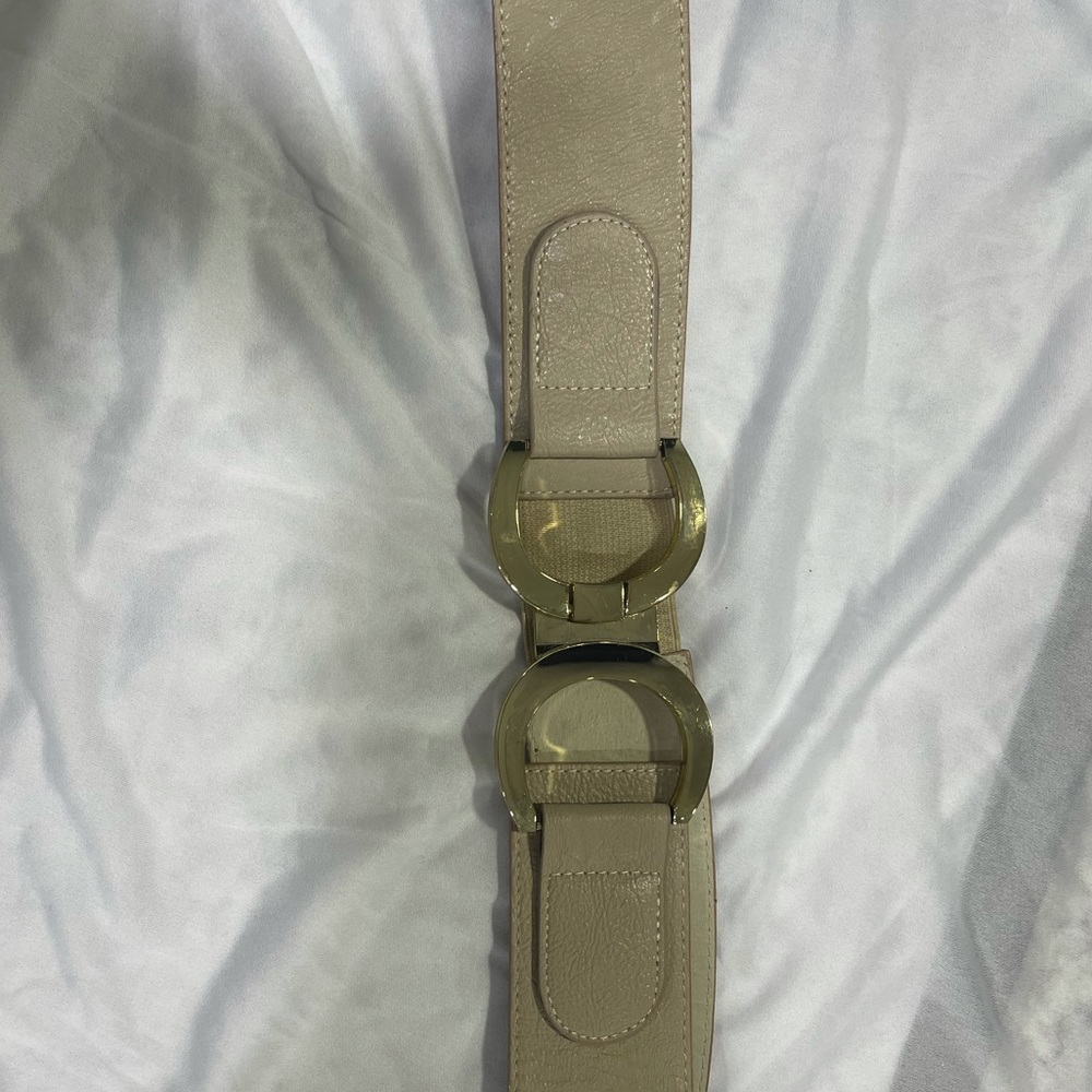 Cream and gold belt
